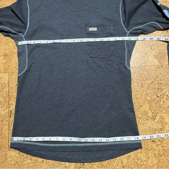Ariat Wm’s Rebar Workman Logo Long Sleeve T-shirt  In Charcoal Gray Sz S - Picture 13 of 14